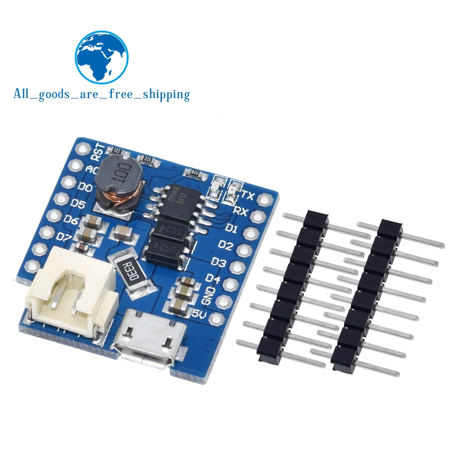 TZT 1/3PCS Battery Shield V1.1.0 For WEMOS D1 mini single lithium battery charging & boost
TZT 1/3PCS Battery Shield V1.1.0 For WEMOS D1 mini single lithium battery charging & boost