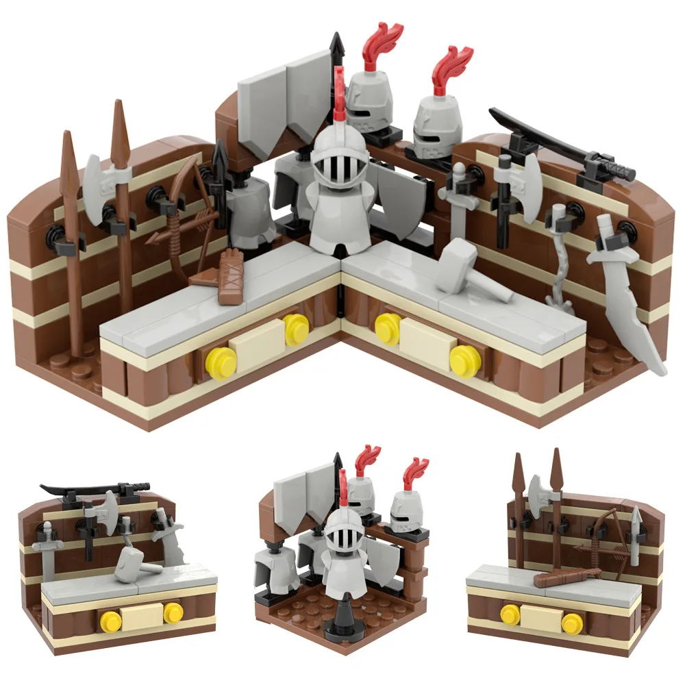 MOC Building Blocks, Medieval Castle Weapons, Blacksmiths, Weapon Shop, Ancient Swords, Armor, Weapons, Scene Ornaments
MOC Building Blocks, Medieval Castle Weapons, Blacksmiths, Weapon Shop, Ancient Swords, Armor, Weapons, Scene Ornaments