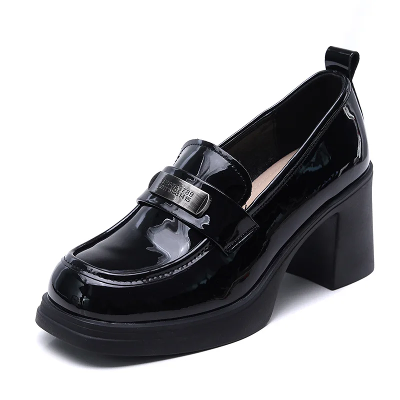 2025 Spring Women Loafers Genuine Leather Slip On Pumps Ladies Thick High Heel Metal Shallow Height Increasing Shoes
2025 Spring Women Loafers Genuine Leather Slip On Pumps Ladies Thick High Heel Metal Shallow Height Increasing Shoes