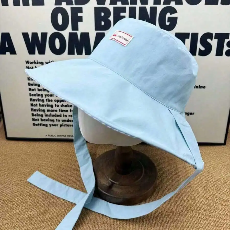 Light Blue Double Sided Bucket Hat With Ties For Outdoor Travel Daily Wear
Light Blue Double Sided Bucket Hat With Ties For Outdoor Travel Daily Wear