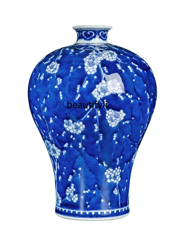 Blue and White Porcelain Hand-Painted Vase Chinese Living Room Decoration Study Ceramic Flower Arrangement Ornaments
Blue and White Porcelain Hand-Painted Vase Chinese Living Room Decoration Study Ceramic Flower Arrangement Ornaments