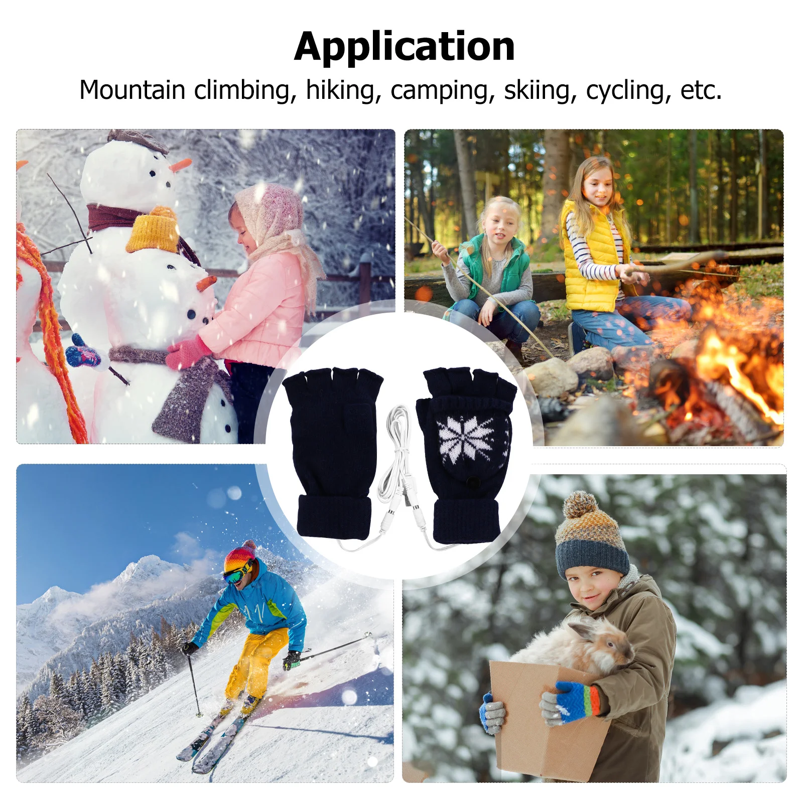 1Pair USB Heated Mitten Half Finger Warm Knitted Gloves for Winter Cold Weather Protection Snowflake Pattern Soft Elastic
1Pair USB Heated Mitten Half Finger Warm Knitted Gloves for Winter Cold Weather Protection Snowflake Pattern Soft Elastic