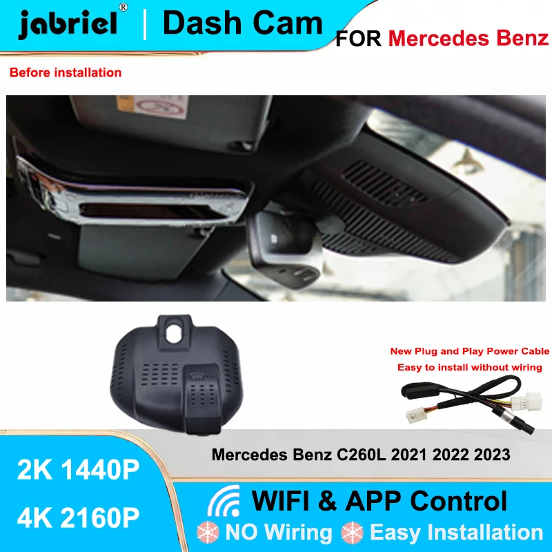 Jabriel For Mercedes Benz C260L C300 2022 2023 Car DVR Dash Cam Front Rear Camera DVR 2K 4K Wifi Plug and Play Video Recorder
Jabriel For Mercedes Benz C260L C300 2022 2023 Car DVR Dash Cam Front Rear Camera DVR 2K 4K Wifi Plug and Play Video Recorder
