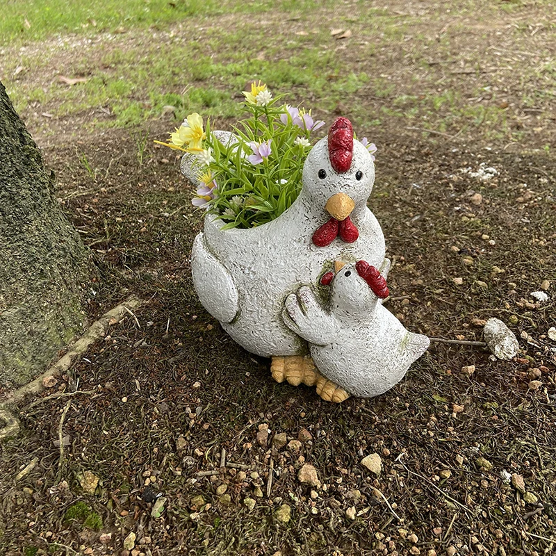 1Pcs Chicken Statue Plant Pot Resin Chicken Flower Pot Holder Garden Container Indoor And Outdoor Plant Display Garden Accessory 
1Pcs Chicken Statue Plant Pot Resin Chicken Flower Pot Holder Garden Container Indoor And Outdoor Plant Display Garden Accessory