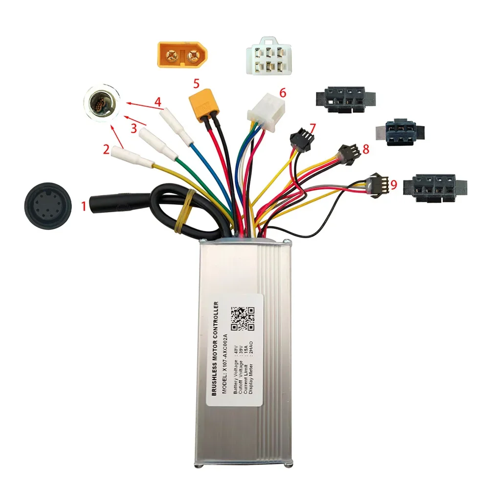 Nulkomma Brushless Motor Controller X107-AXC002A 48V 15A for 2HAO Protocol Electric Scooters MTB Ebike Accessories Speed
Nulkomma Brushless Motor Controller X107-AXC002A 48V 15A for 2HAO Protocol Electric Scooters MTB Ebike Accessories Speed