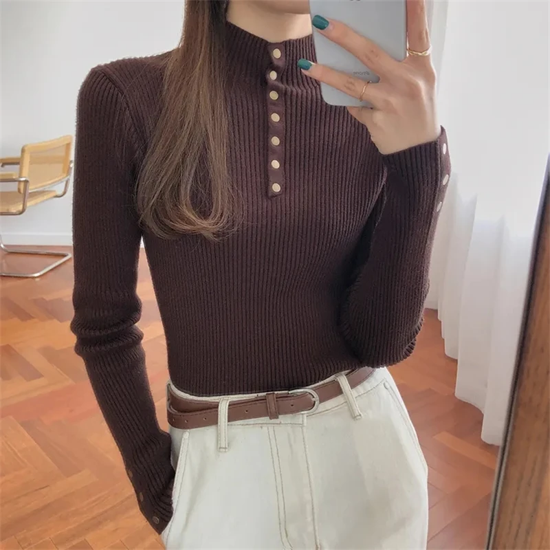 Spring Autumn Turtleneck Pullovers Sweaters Basic Women Long Sleeve Korean Slim Sweaters Casual Jumper Female Knitted Top
Spring Autumn Turtleneck Pullovers Sweaters Basic Women Long Sleeve Korean Slim Sweaters Casual Jumper Female Knitted Top