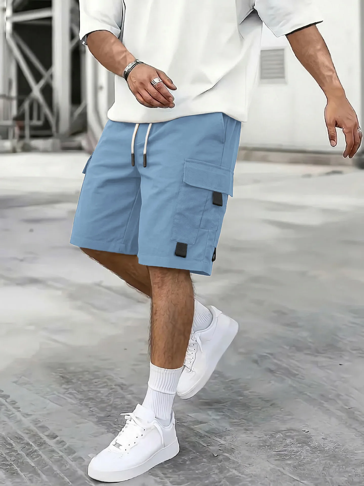 Men's 2026 Summer Spring Cargo Shorts Drawstring Multi-Pocket Patchwork Solid Color Casual Loose Fit Streetwear Short Pants
Men's 2026 Summer Spring Cargo Shorts Drawstring Multi-Pocket Patchwork Solid Color Casual Loose Fit Streetwear Short Pants
