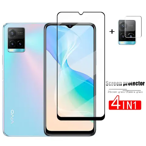 Full Cover Glass For Vivo Y33s Screen Protector For Vivo Y33s Y21 Y20 Tempered Glass HD Protective Phone Film Vivo Y33s Glass
