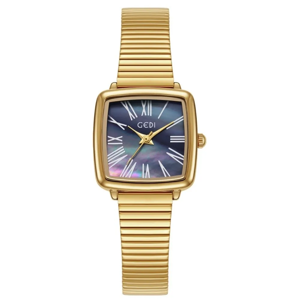 Fashion Stainless Steel Ladies' Watch Vintage Polished Gold Quartz Watch Precision Square Japan Movement Watch Evening
Fashion Stainless Steel Ladies' Watch Vintage Polished Gold Quartz Watch Precision Square Japan Movement Watch Evening