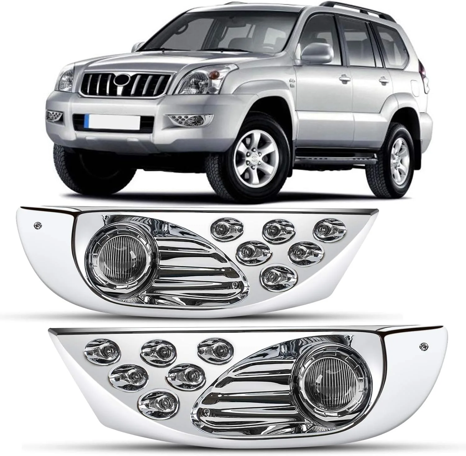 Для Toyota LAND CRUISER/PRADO FJ120 2003-2009 светодиодный бампер противотуманные фары дальнего света с переключателем и комплектами комплект пар левый + правый TY972-LED
Для Toyota LAND CRUISER/PRADO FJ120 2003-2009 светодиодный бампер противотуманные фары дальнего света с переключателем и комплектами комплект пар левый + правый TY972-LED