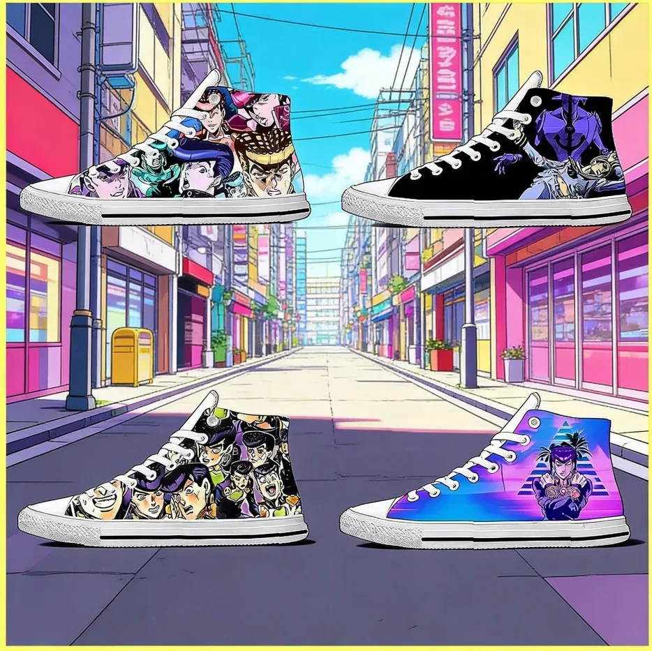 JoJo's Bizarre Adventure Josuke 3D Print Sneakers, Lightweight Breathable High Top Canvas Shoes for Men Women
JoJo's Bizarre Adventure Josuke 3D Print Sneakers, Lightweight Breathable High Top Canvas Shoes for Men Women
