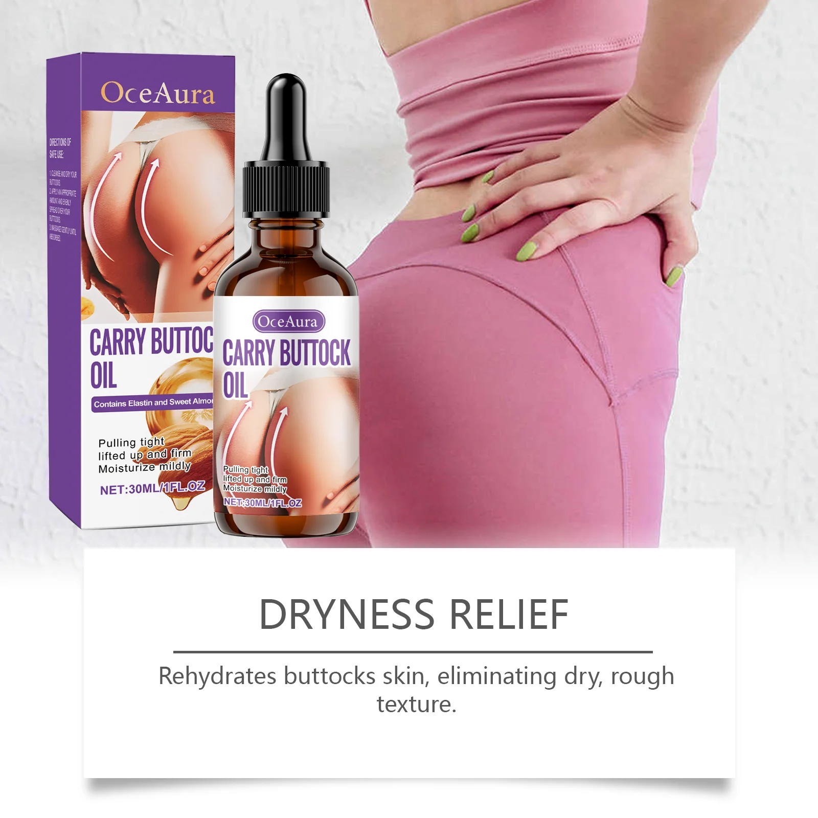 Natural Buttock Enlargement Essential Oil Hip Lift Up Firming Plump Booty Massage Oil Tighten Sagging Butt Enhancement Oil
Natural Buttock Enlargement Essential Oil Hip Lift Up Firming Plump Booty Massage Oil Tighten Sagging Butt Enhancement Oil