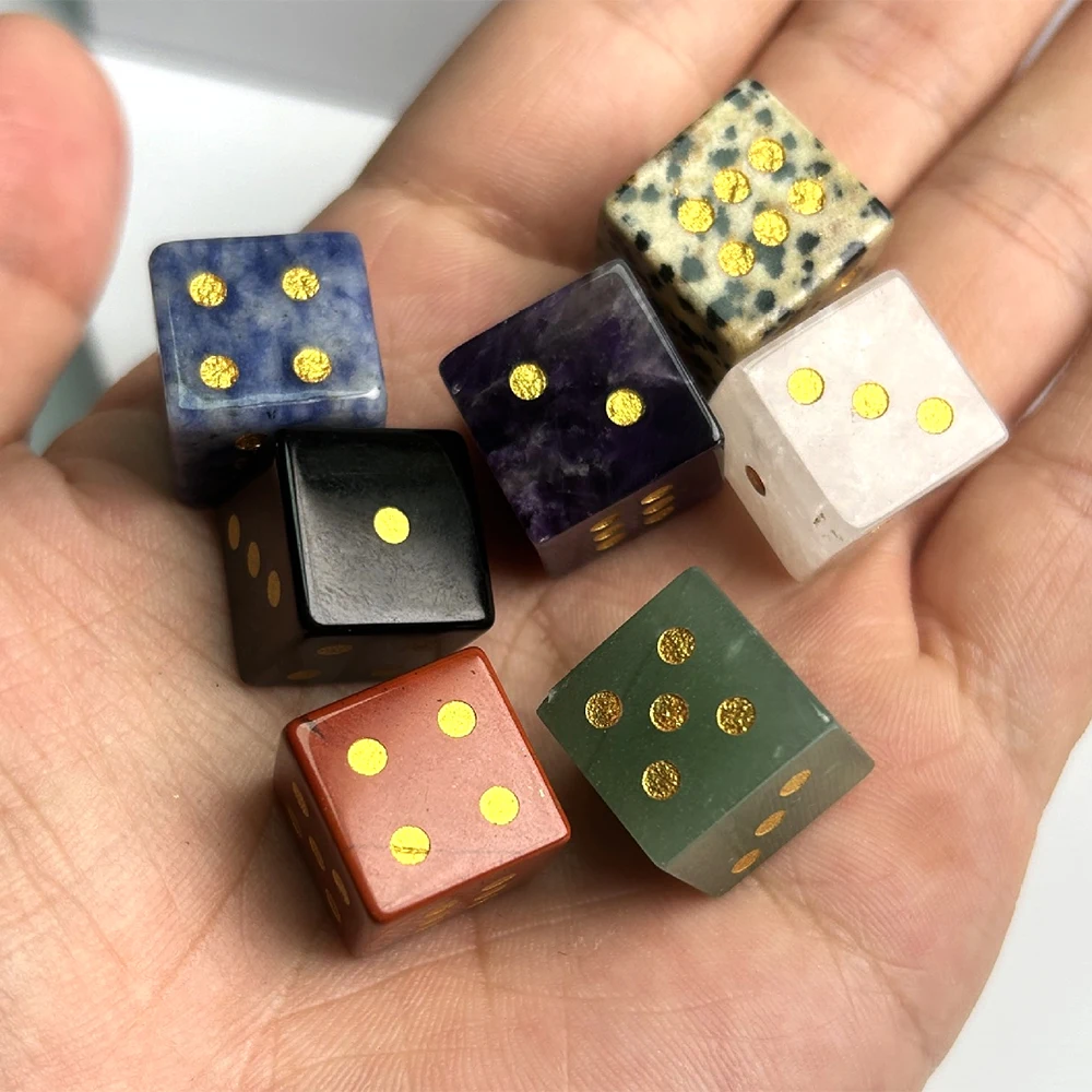 Wholesale 15mm Six Side Digital Dice Natural Stone Crystal Bead Amethyst Tiger Eye Quartz Portable Table Play Game Entertainment
Wholesale 15mm Six Side Digital Dice Natural Stone Crystal Bead Amethyst Tiger Eye Quartz Portable Table Play Game Entertainment