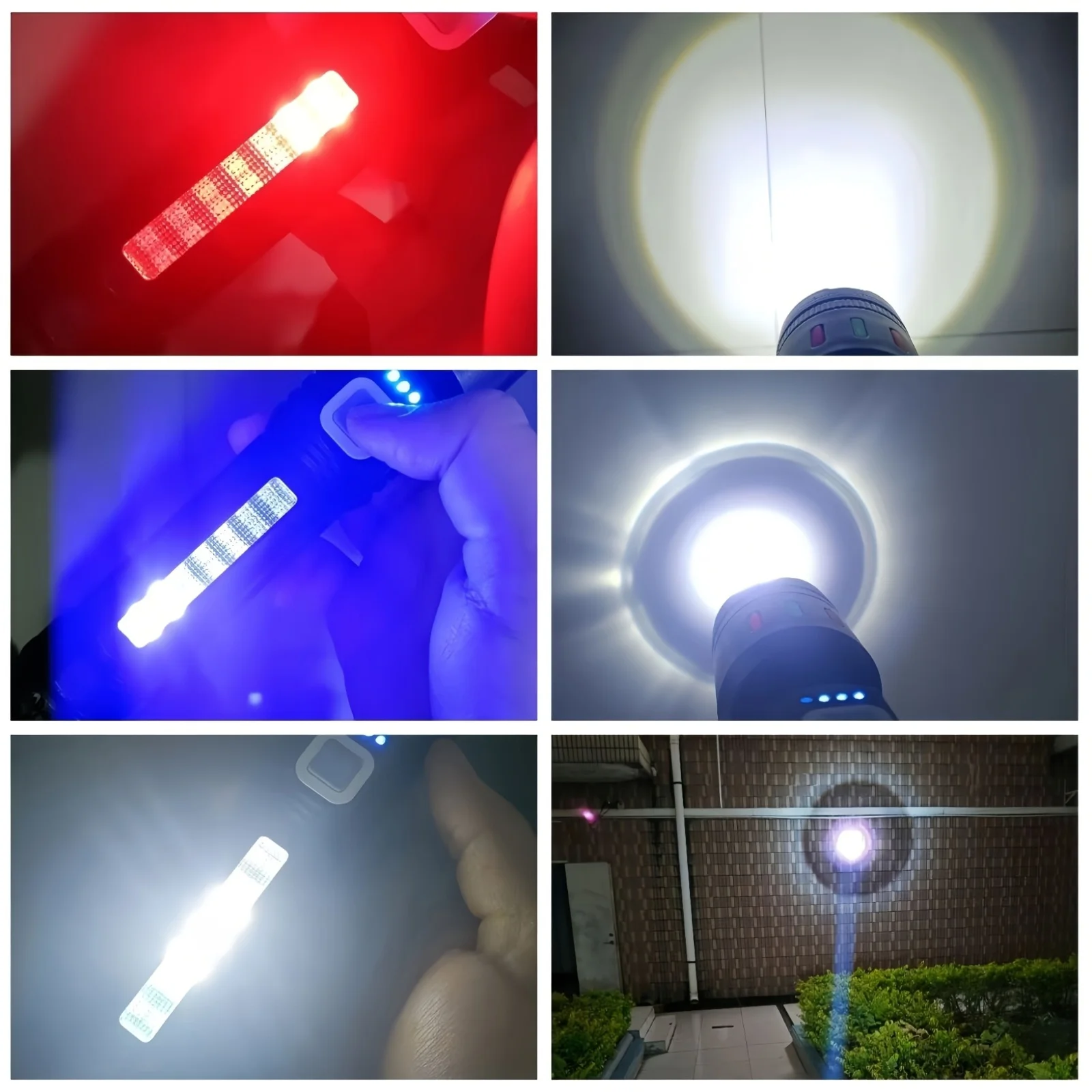 5 режимов USB перезаряжаемый фонарик с высоким люменом светодиодный - красный и синий COB боковой фонарь цифровой дисплей для рыбалки на открытом воздухе снаряжение для кемпинга
5 режимов USB перезаряжаемый фонарик с высоким люменом светодиодный - красный и синий COB боковой фонарь цифровой дисплей для рыбалки на открытом воздухе снаряжение для кемпинга