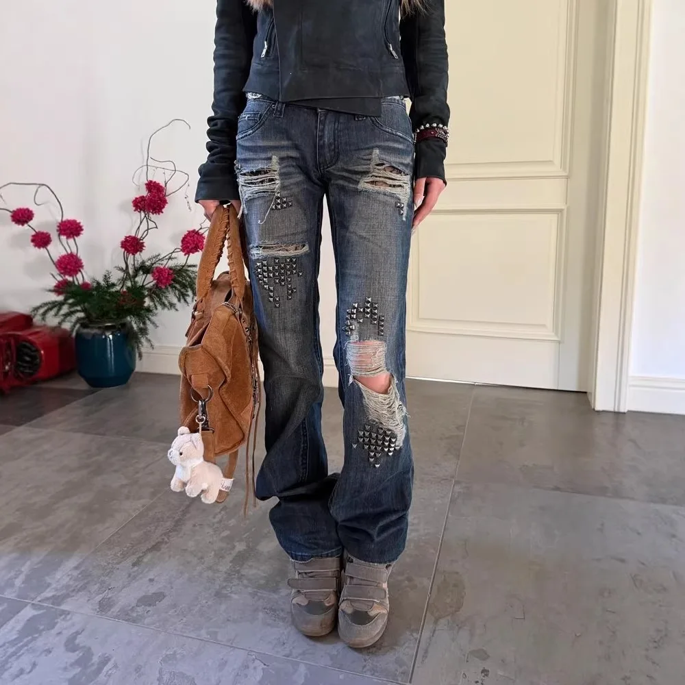 Y2K Streetwear Denim Pants American Style Trendy Jeans Loose Fit Natural Waist Denim Blue Folded for Teenage Girls
Y2K Streetwear Denim Pants American Style Trendy Jeans Loose Fit Natural Waist Denim Blue Folded for Teenage Girls