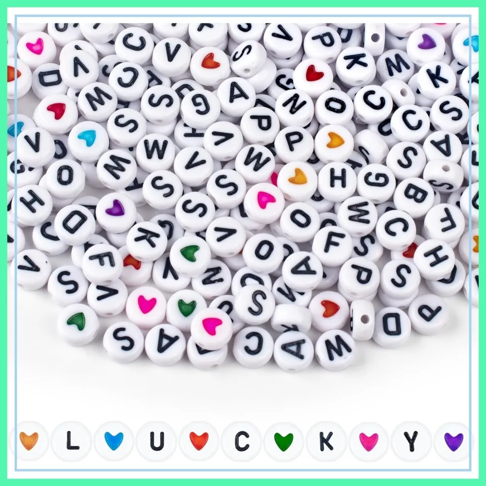 1000PCS Colourful Letter Beads for Threading, 4x7mm, A-Z & Heart Beads, Acrylic Round for Jewelry Making
1000PCS Colourful Letter Beads for Threading, 4x7mm, A-Z & Heart Beads, Acrylic Round for Jewelry Making