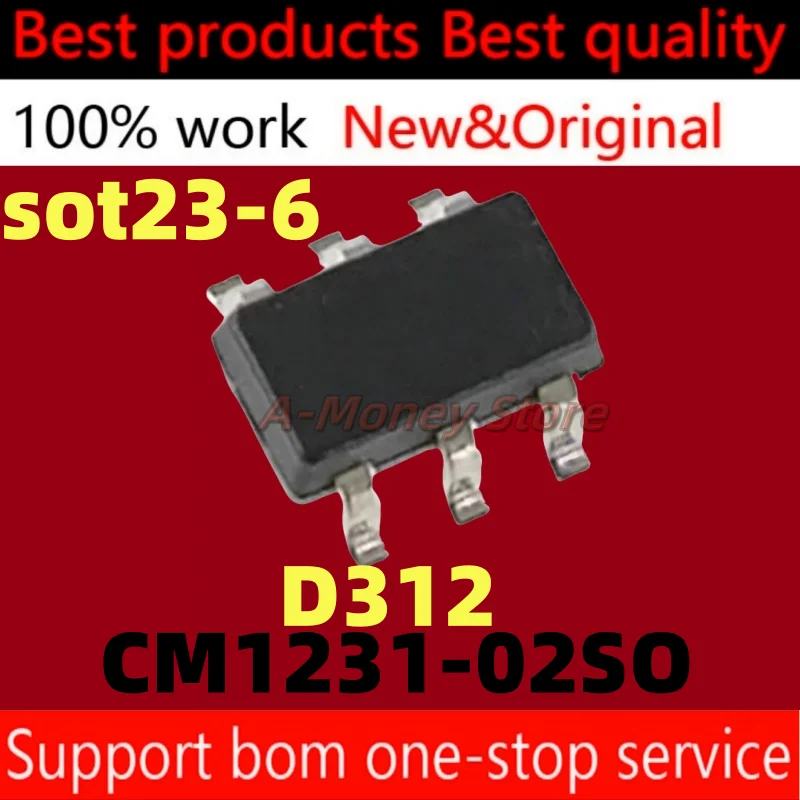(10pcs) D312 CM1231-02SO sot23-6
(10pcs) D312 CM1231-02SO sot23-6