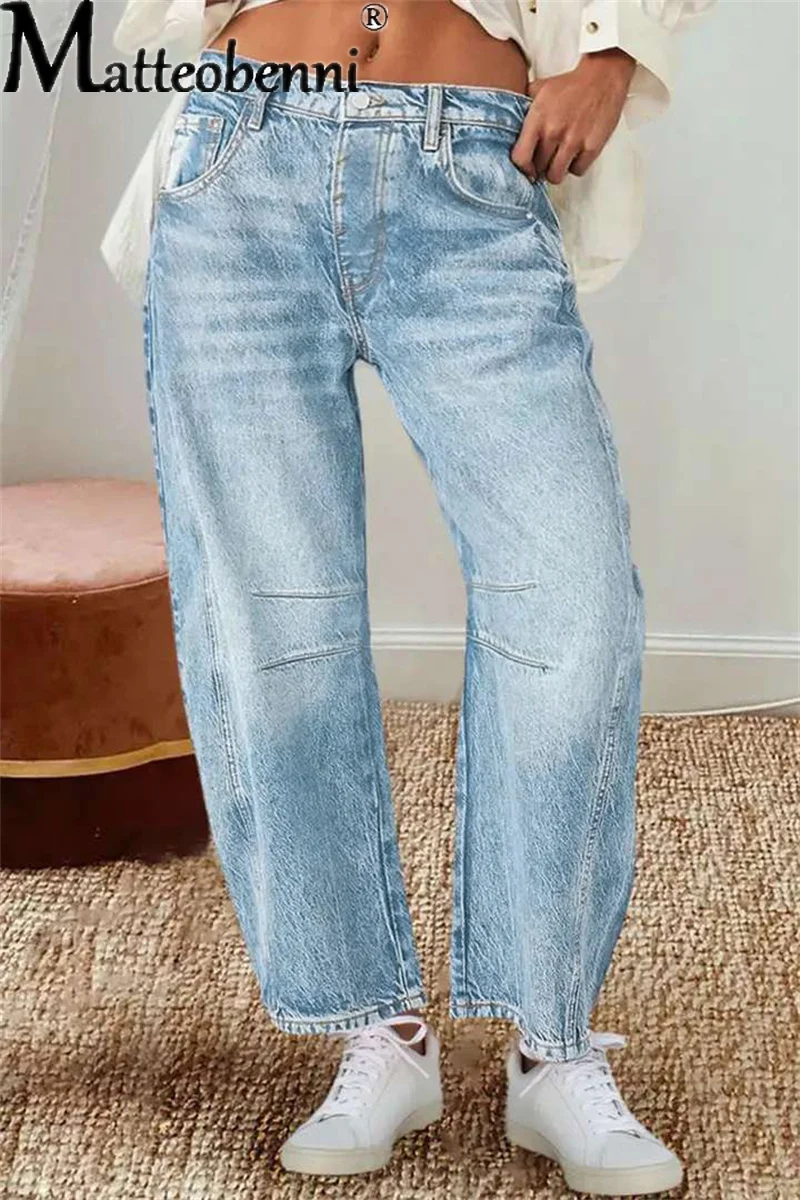 2025 Vintage Banana Denim Pants Washed Jeans Women New Loose Straight Leg Jean Casual Commuter Female Trousers Trend Streetwear
2025 Vintage Banana Denim Pants Washed Jeans Women New Loose Straight Leg Jean Casual Commuter Female Trousers Trend Streetwear