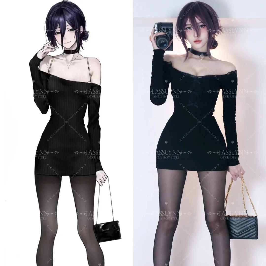 Костюм для косплея Reze, женское черное вязаное облегающее платье Reze, сексуальный наряд для ролевых игр с бабочкой для вечеринки в стиле аниме
Костюм для косплея Reze, женское черное вязаное облегающее платье Reze, сексуальный наряд для ролевых игр с бабочкой для вечеринки в стиле аниме