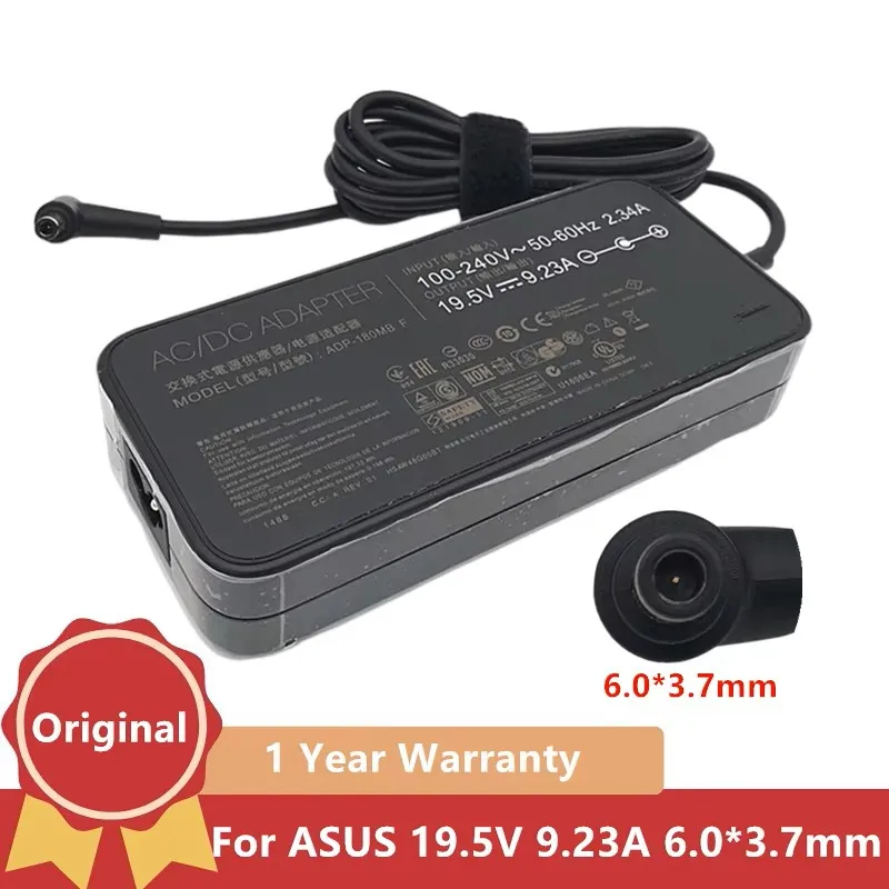 Original 19.5V 9.23A 180W 6.0X3.7mm Laptop AC Adapter Power Charger For Asus ROG 6Plus S5CS G703GL FX86F FX86SM GM501GM A17-180P
Original 19.5V 9.23A 180W 6.0X3.7mm Laptop AC Adapter Power Charger For Asus ROG 6Plus S5CS G703GL FX86F FX86SM GM501GM A17-180P