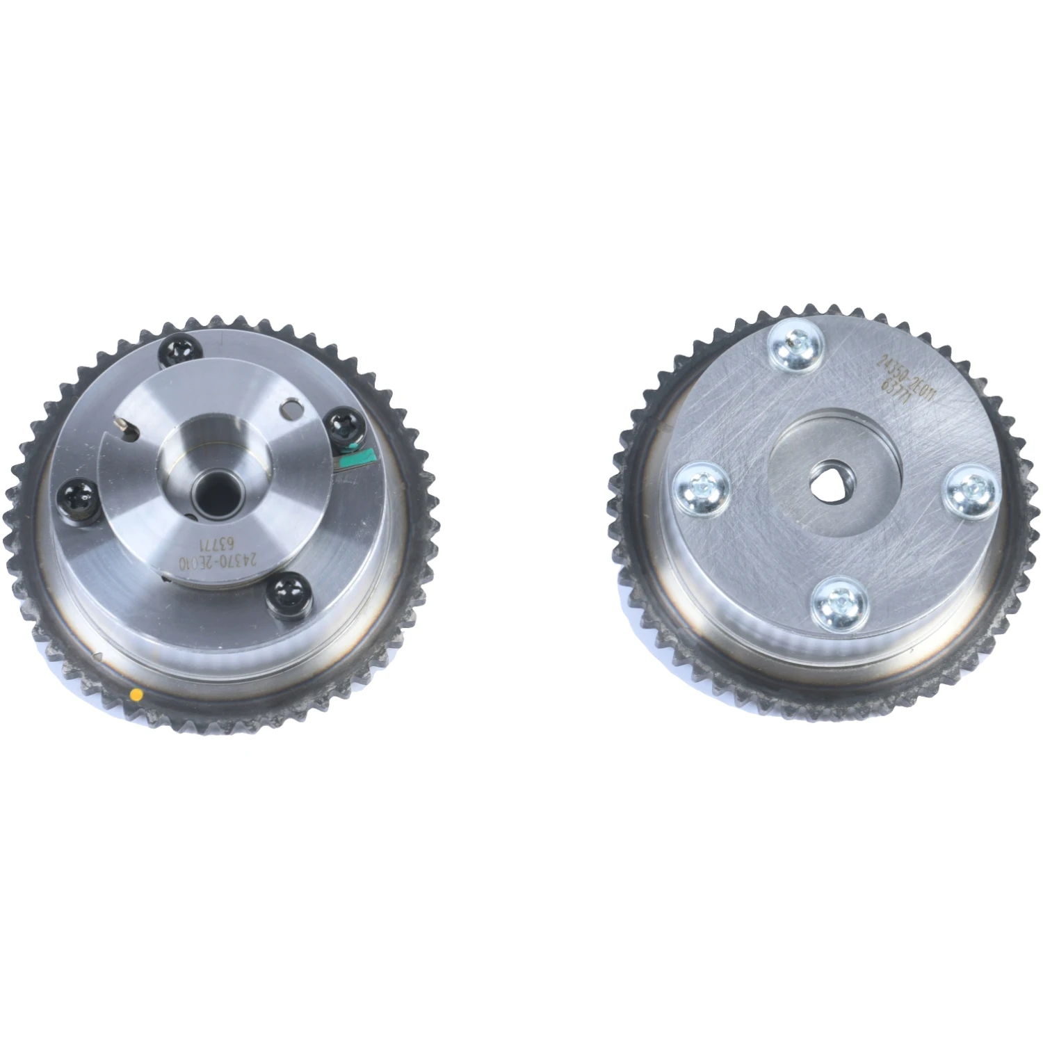 1Pair Exhaust Intake VVT Timing Camshaft Gear Sprocket 24370-2E010 24350-2E011 for Hyundai Kia Elantra GT 1.8 2.0L Engine Parts
1Pair Exhaust Intake VVT Timing Camshaft Gear Sprocket 24370-2E010 24350-2E011 for Hyundai Kia Elantra GT 1.8 2.0L Engine Parts