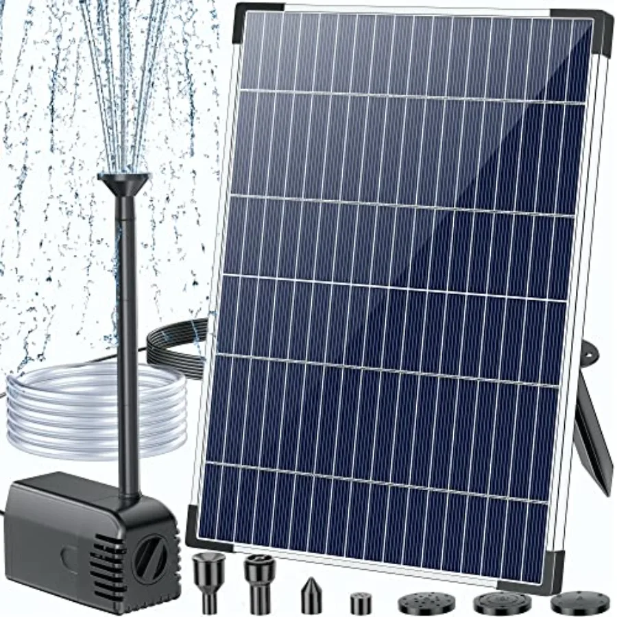 12W Solar Water Fountain Pump Kit 160GPH Submersible Solar Pump with Adjustable Flow PVC Tubing 16.4Ft Cord for Ponds Garden Fi
12W Solar Water Fountain Pump Kit 160GPH Submersible Solar Pump with Adjustable Flow PVC Tubing 16.4Ft Cord for Ponds Garden Fi