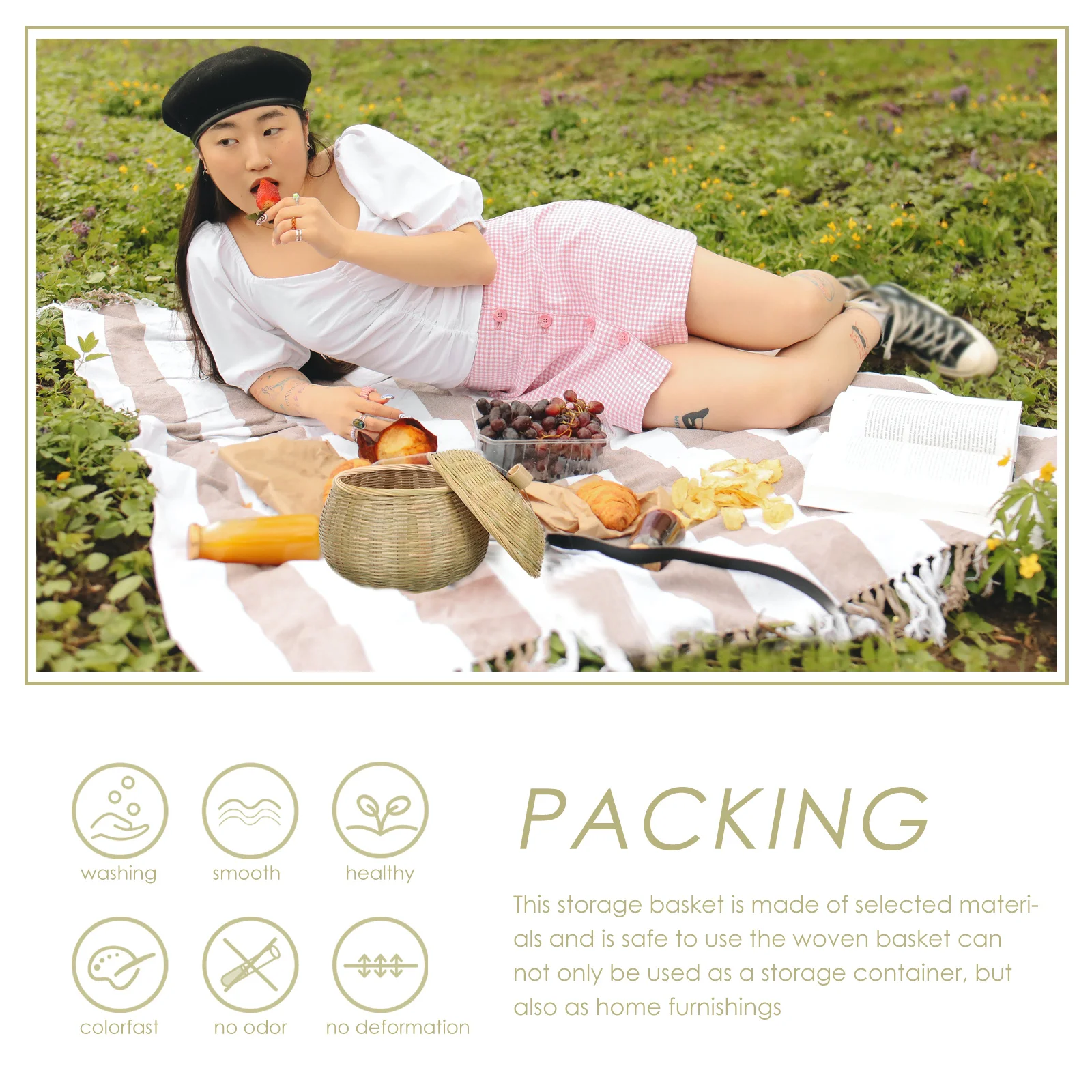 Multifunctional Basket Rattan Small Wicker with Lid Storage Baskets Woven Bamboo Lids
Multifunctional Basket Rattan Small Wicker with Lid Storage Baskets Woven Bamboo Lids