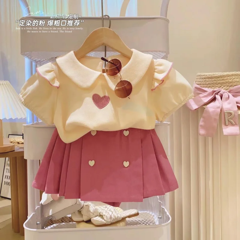 Children's Clothing Girls' Summer Suits Fashionable Stylish Children's Top Culottes Solid Color Internet Hot Two-Piece Suit
Children's Clothing Girls' Summer Suits Fashionable Stylish Children's Top Culottes Solid Color Internet Hot Two-Piece Suit