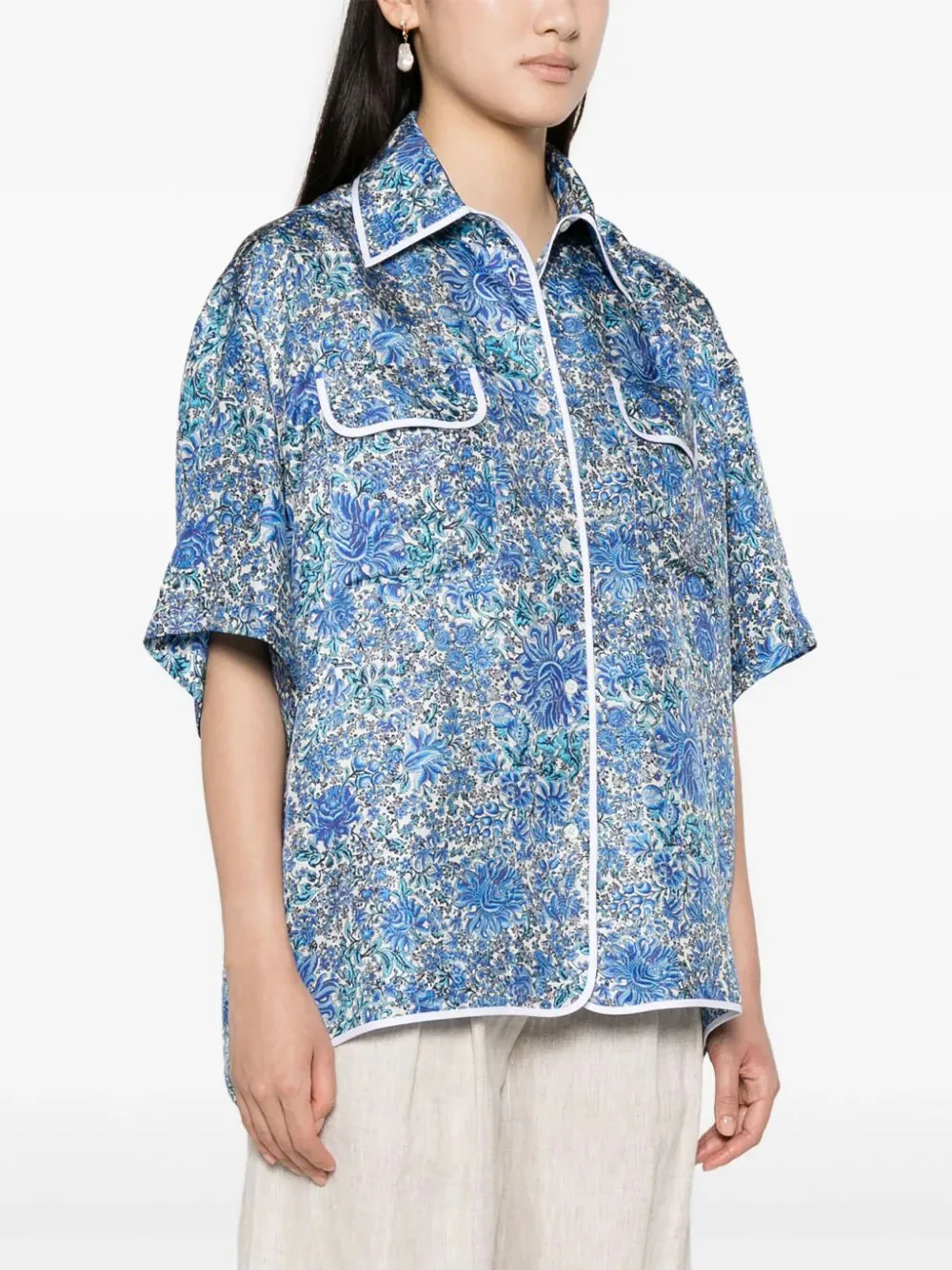 Women's Shirt Vintage Print Loose 2024 Summer New Ladies Turn Down Collar Short Sleeve Tops
Women's Shirt Vintage Print Loose 2024 Summer New Ladies Turn Down Collar Short Sleeve Tops