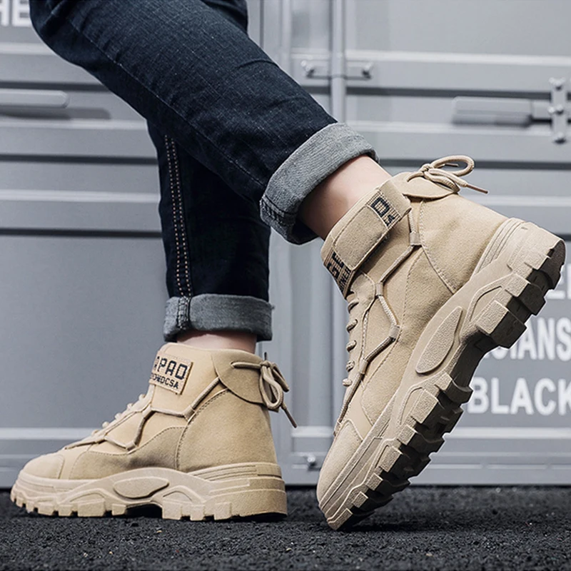 Men Tactical Combat Boots Men Thick Sole Ankle Boots Outdoor Hiking Shoes Light Non-slip Men Desert Working Footwear
Men Tactical Combat Boots Men Thick Sole Ankle Boots Outdoor Hiking Shoes Light Non-slip Men Desert Working Footwear