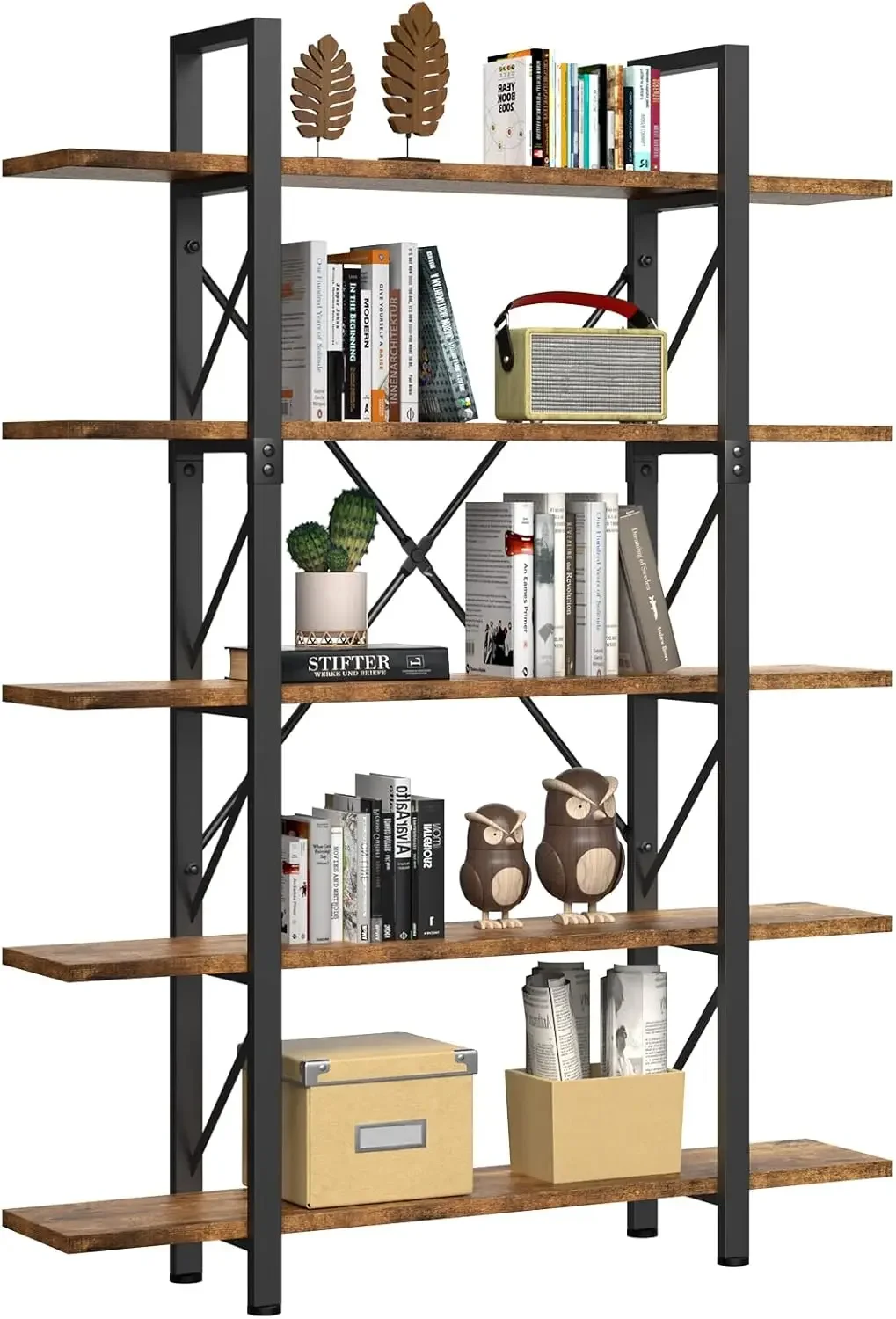 5 Tier Bookcase, Artsy Modern Bookshelf, Book Rack, Storage Rack Shelves in Living Room/Home/Office 
5 Tier Bookcase, Artsy Modern Bookshelf, Book Rack, Storage Rack Shelves in Living Room/Home/Office