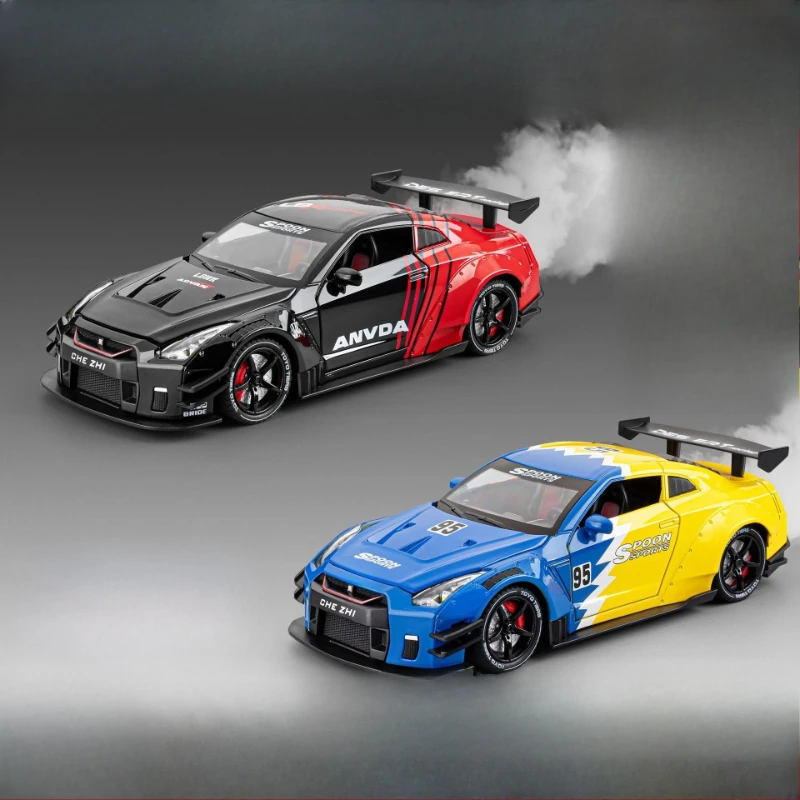 1:24 GTR alloy die-casting can spray sound and light pull back multi-door toy car ornament model child gift
1:24 GTR alloy die-casting can spray sound and light pull back multi-door toy car ornament model child gift