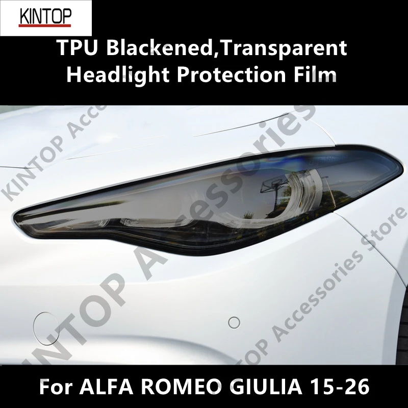 For ALFA ROMEO GIULIA 15-26 TPU Transparent Blackened Headlight Protective Film, Headlight Protection,Film Modification
For ALFA ROMEO GIULIA 15-26 TPU Transparent Blackened Headlight Protective Film, Headlight Protection,Film Modification