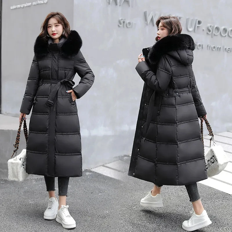 Winter New Down Cotton Jacket Womens Long Over The Knee Thick Fashion Casual Cotton Coat Female Fur Collar Hooded Warm Parkas
Winter New Down Cotton Jacket Womens Long Over The Knee Thick Fashion Casual Cotton Coat Female Fur Collar Hooded Warm Parkas