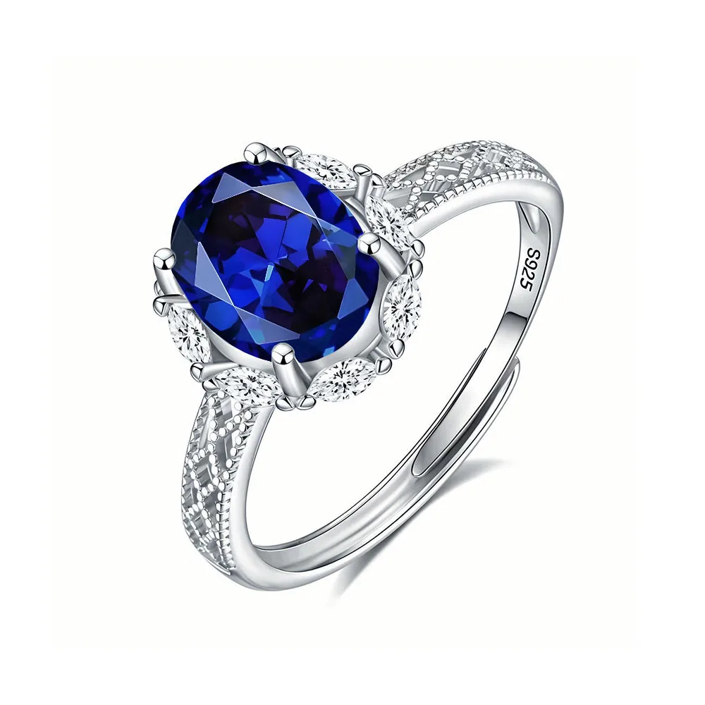 925 Silver Oval 7x9mm Faux Sapphire Ring Women's Fashion High Quality Jewelry
925 Silver Oval 7x9mm Faux Sapphire Ring Women's Fashion High Quality Jewelry