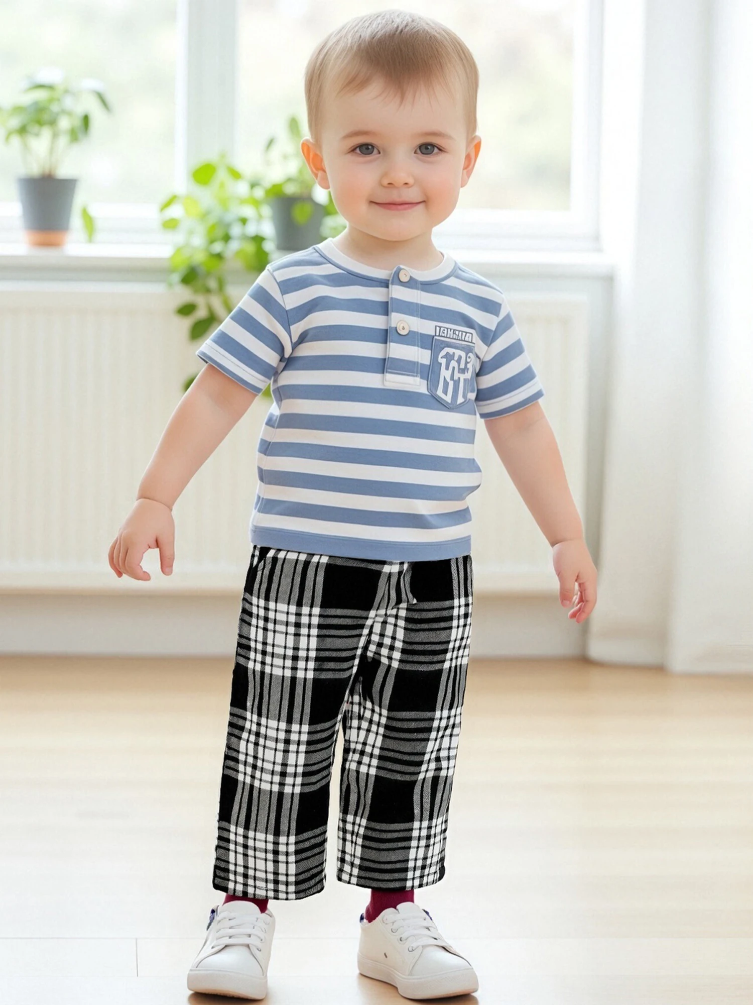 Cute Baby Boy Girl Plaid Pants with Elastic Waistband and Pockets Stylish Gingham Trousers for Toddlers Perfect for Winter
Cute Baby Boy Girl Plaid Pants with Elastic Waistband and Pockets Stylish Gingham Trousers for Toddlers Perfect for Winter