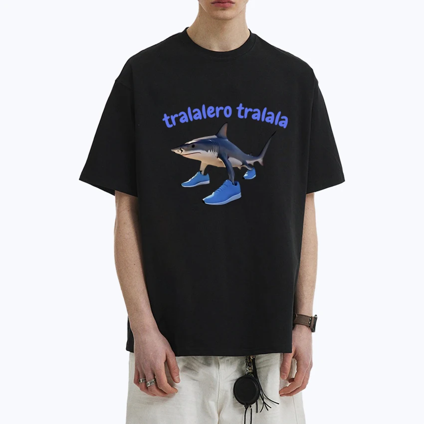 Tralalero Tralala The Drip Shark Funny harajuku Oversized t-shirt Women Men Summer short sleeve t-shirts 100% Cotton Unisex Top
Tralalero Tralala The Drip Shark Funny harajuku Oversized t-shirt Women Men Summer short sleeve t-shirts 100% Cotton Unisex Top