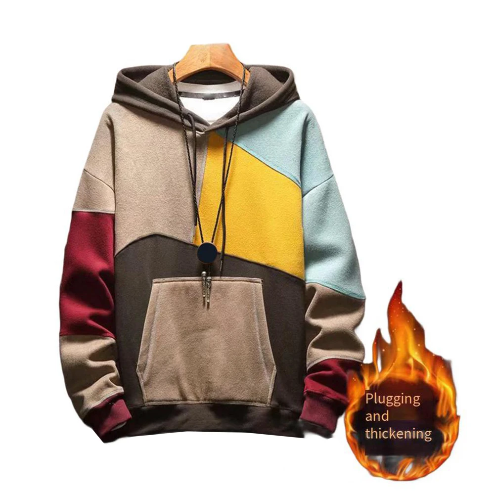 Теплая мужская толстовка-пуловер из полиэстера и флиса с капюшоном и длинными рукавами, предназначенная для повседневного повседневного использования и активного отдыха
Теплая мужская толстовка-пуловер из полиэстера и флиса с капюшоном и длинными рукавами, предназначенная для повседневного повседневного использования и активного отдыха