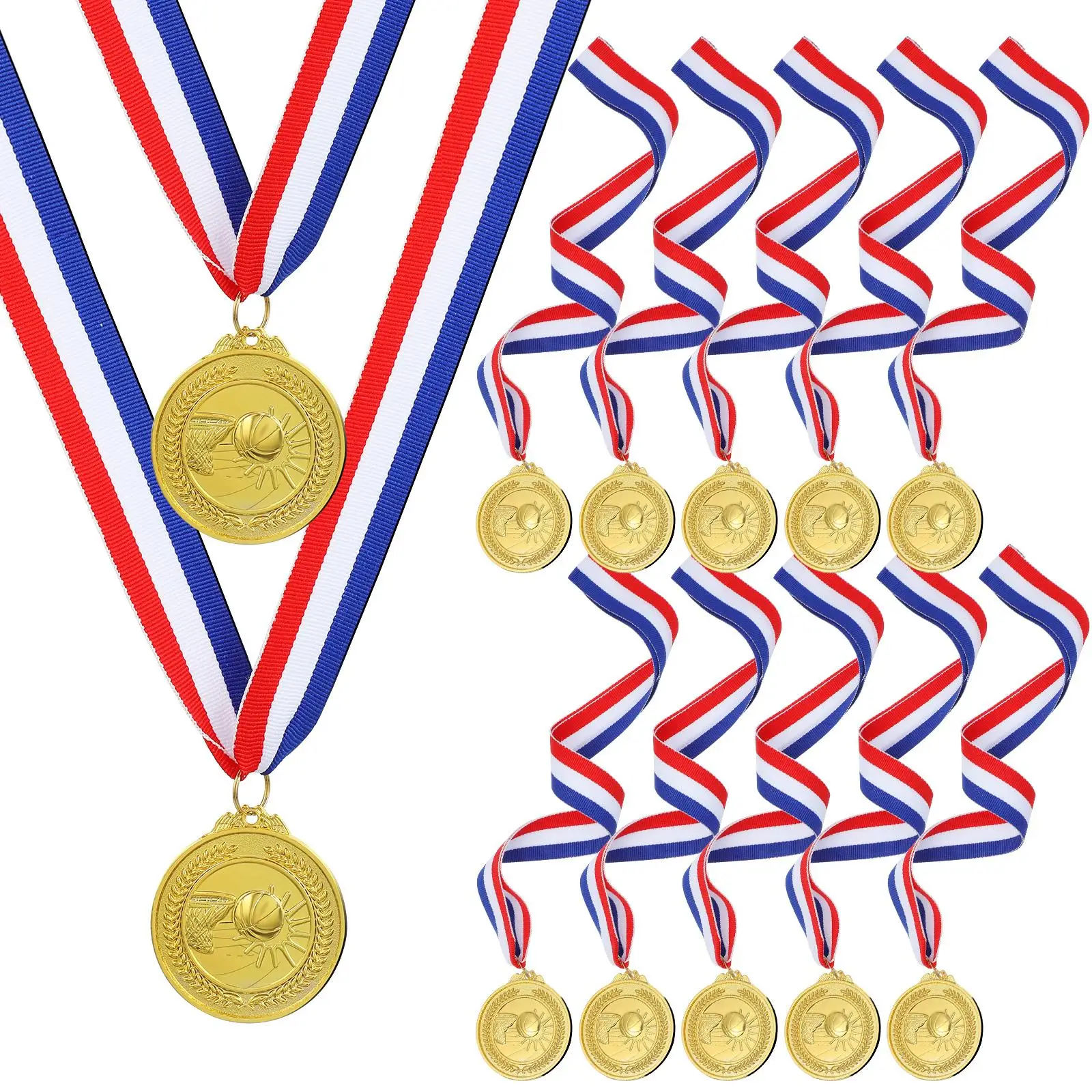 12 Pcs Gold Medals Basketball Awards 5CM Zinc Alloy Prize Favors Team Sport Commemorative
12 Pcs Gold Medals Basketball Awards 5CM Zinc Alloy Prize Favors Team Sport Commemorative