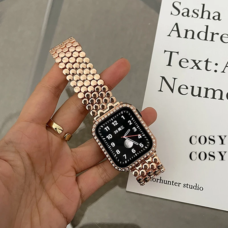Женский браслет из нержавеющей стали для Apple Watch Ultra 49 мм 38 мм 42 40 44 мм, металлический ремешок для iWatch 6 5 4 se 8 7 41 45, роскошный браслет
Женский браслет из нержавеющей стали для Apple Watch Ultra 49 мм 38 мм 42 40 44 мм, металлический ремешок для iWatch 6 5 4 se 8 7 41 45, роскошный браслет