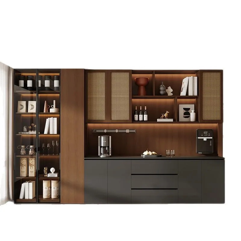 Dining side cabinet integrated wine cabinet living room storage high cabinet new Chinese retro locker
Dining side cabinet integrated wine cabinet living room storage high cabinet new Chinese retro locker