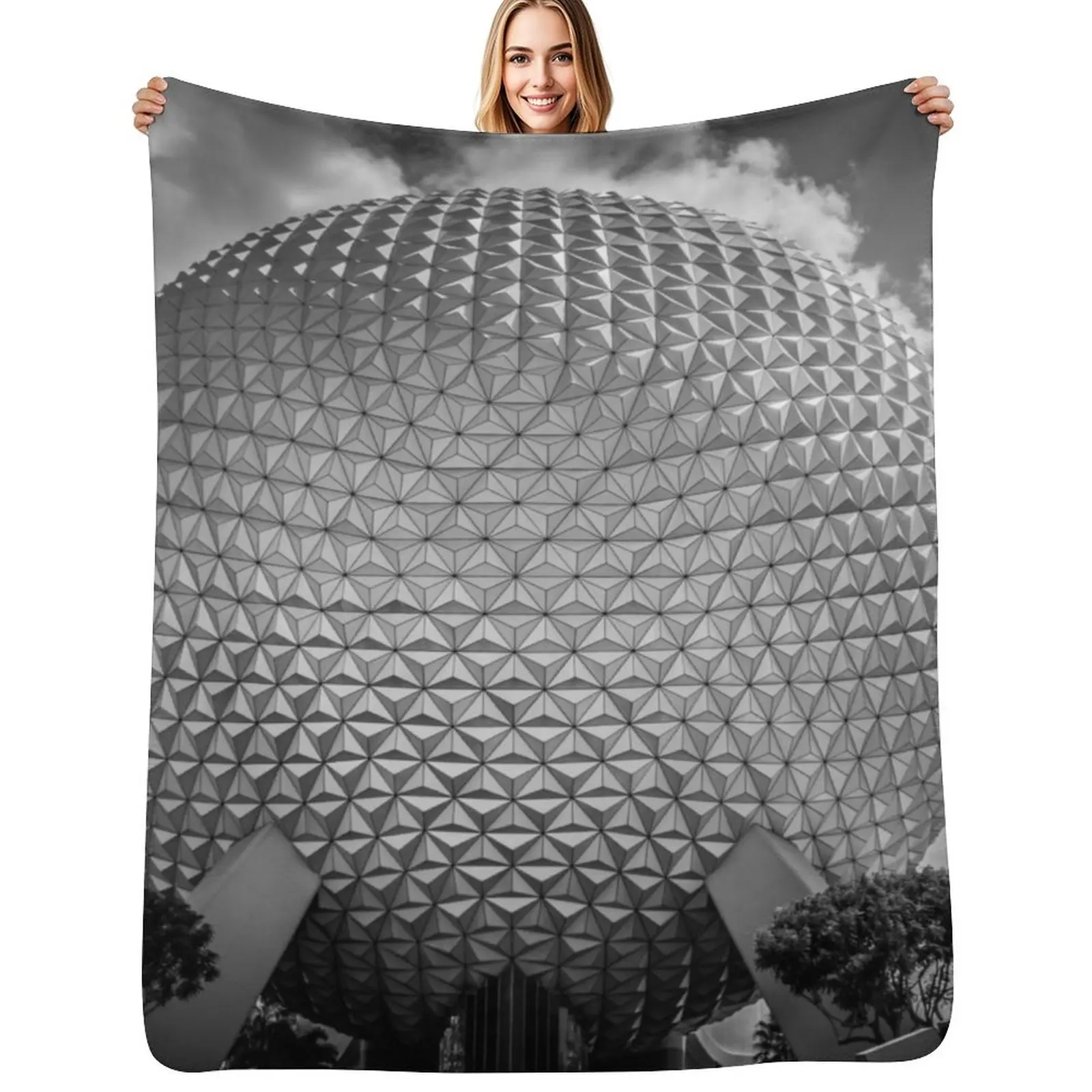 EPCOT Ball Black and White Throw Blanket Stain Resistant Cozy Warm Blanket
EPCOT Ball Black and White Throw Blanket Stain Resistant Cozy Warm Blanket