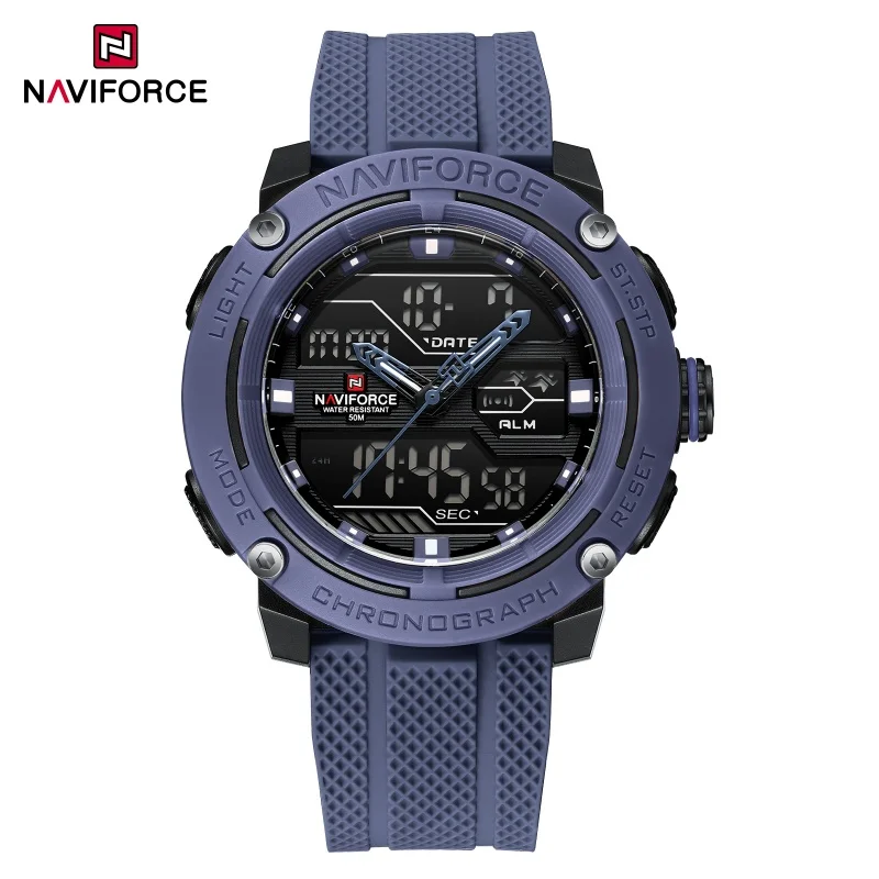 NAVIFORCE 7114 мужские электронные кварцевые наручные часы с двойным дисплеем и календарем, водостойкий силиконовый ремешок, повседневные спортивные часы для мужчин
NAVIFORCE 7114 мужские электронные кварцевые наручные часы с двойным дисплеем и календарем, водостойкий силиконовый ремешок, повседневные спортивные часы для мужчин