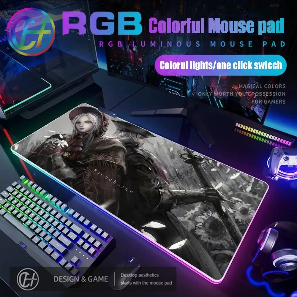 Игровой коврик для мыши Bloodborne, игровой коврик для мыши RGB, настольный коврик HD Gamer, большой светодиодный светильник, коврики для мыши XXL, ковер для ПК, компьютера
Игровой коврик для мыши Bloodborne, игровой коврик для мыши RGB, настольный коврик HD Gamer, большой светодиодный светильник, коврики для мыши XXL, ковер для ПК, компьютера