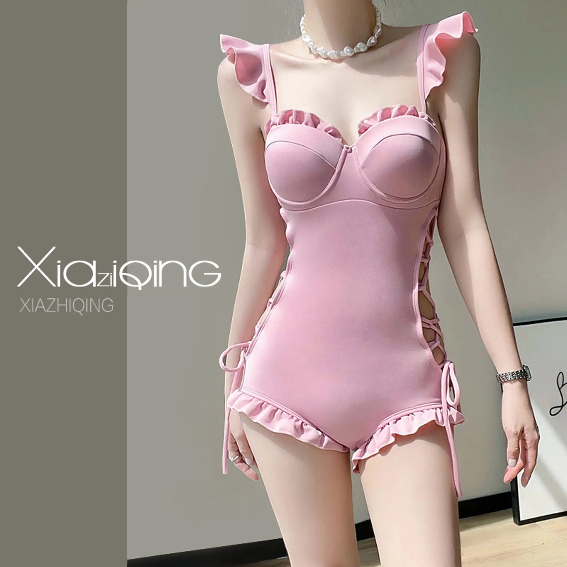 Women's One-Piece Thermal Spa Swimsuit Gathered Chest Pure Desire Sle Summer High-End Feeling 2024 New Arrival Slimming Effect
Women's One-Piece Thermal Spa Swimsuit Gathered Chest Pure Desire Sle Summer High-End Feeling 2024 New Arrival Slimming Effect