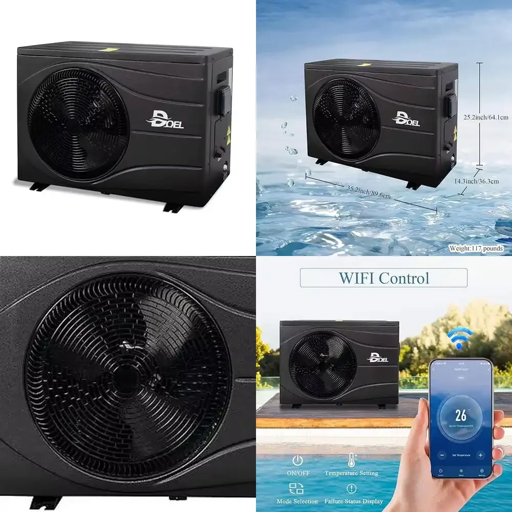 Smart WiFi R32 Above Ground Pool Heater 13kW Stainless Steel Electric Tankless Heater for Swimming Pools Use
Smart WiFi R32 Above Ground Pool Heater 13kW Stainless Steel Electric Tankless Heater for Swimming Pools Use