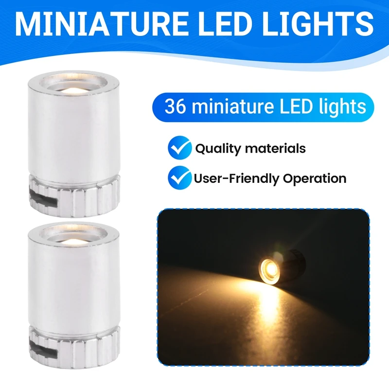 36Pcs Miniature Lights For Dollhouse,Miniature LED Lights For Handcraft,Mini Spot Lights Battery Operated(Warm White)
36Pcs Miniature Lights For Dollhouse,Miniature LED Lights For Handcraft,Mini Spot Lights Battery Operated(Warm White)