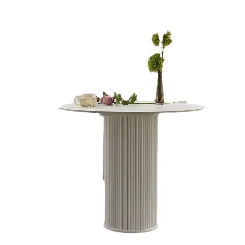 Nordic light luxury villa dining table, creative cylinder dining table and chairs 
Nordic light luxury villa dining table, creative cylinder dining table and chairs