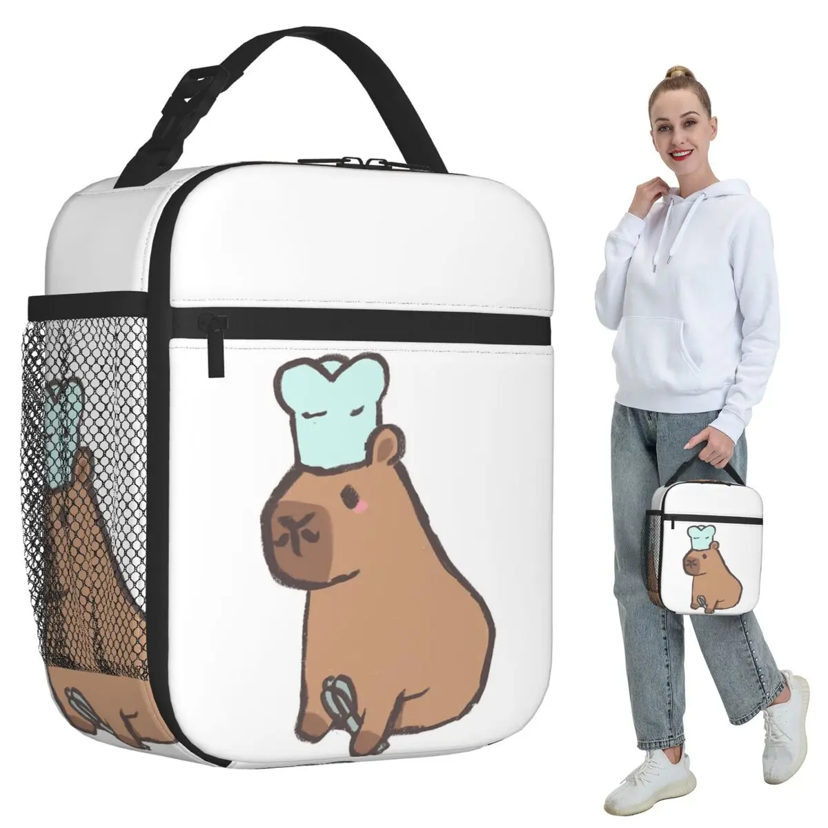 Chef Capybara Insulated Lunch Bag for Kids School Cooler Thermal Food Box Tote Leakproof Lunch Boxes Container
Chef Capybara Insulated Lunch Bag for Kids School Cooler Thermal Food Box Tote Leakproof Lunch Boxes Container