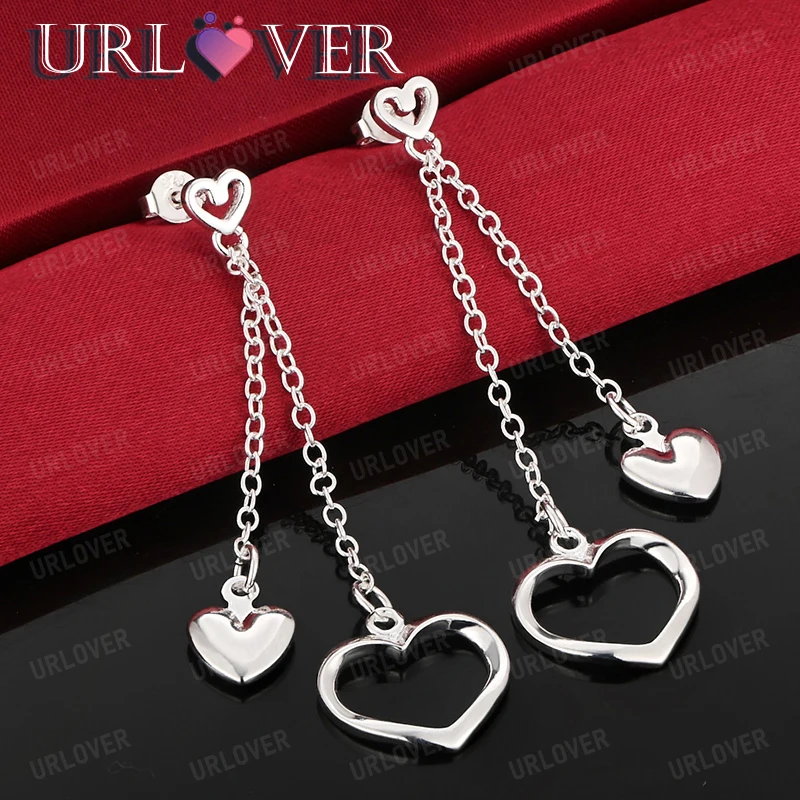 New Fashion Jewelry 925 Sterling Silver Heart Drop Earring Fine Accessories Men Women Engagement Wedding Birthday Party Gift
New Fashion Jewelry 925 Sterling Silver Heart Drop Earring Fine Accessories Men Women Engagement Wedding Birthday Party Gift